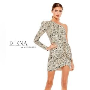 Ienna for MacDuggal One-Sleeve Animal Print Mini